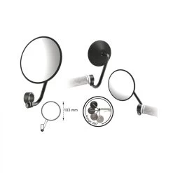 T-ONE Retrovisseurs Rond